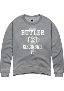 Garrison Butler  Rally Cincinnati Bearcats Mens Graphite NIL Sport Icon Long Sleeve Crew Sweatsh..