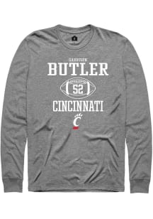 Garrison Butler  Cincinnati Bearcats Graphite Rally NIL Sport Icon Long Sleeve T Shirt