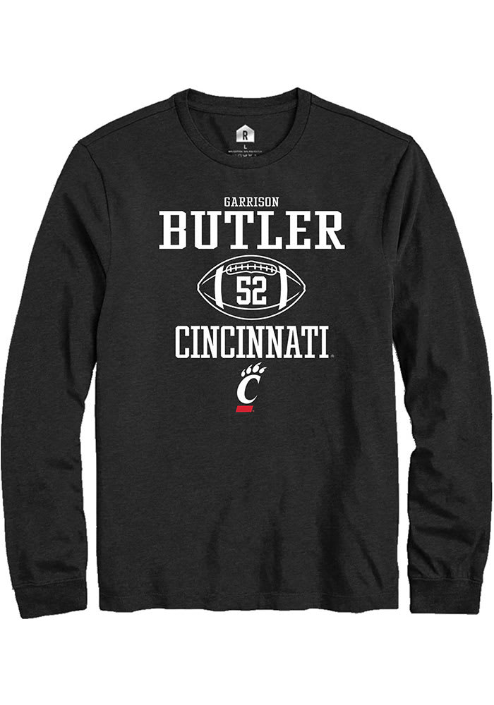 Garrison Butler Cincinnati Bearcats Black Rally NIL Sport Icon Long Sleeve T Shirt