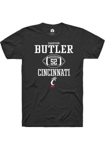 Garrison Butler  Cincinnati Bearcats Black Rally NIL Sport Icon Short Sleeve T Shirt