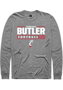 Garrison Butler  Cincinnati Bearcats Graphite Rally NIL Stacked Box Long Sleeve T Shirt