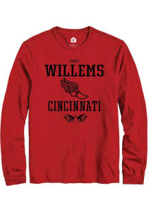 Orry Willems Rally Mens Red Cincinnati Bearcats NIL Sport Icon Tee