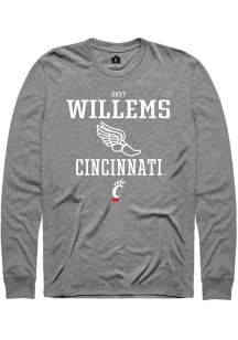 Orry Willems Rally Mens Graphite Cincinnati Bearcats NIL Sport Icon Tee