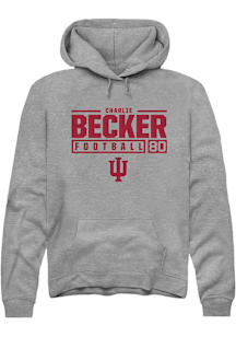 Charlie Becker  Rally Indiana Hoosiers Mens Graphite NIL Stacked Box Long Sleeve Hoodie