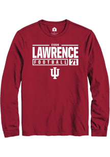 Evan Lawrence Rally Mens Red Indiana Hoosiers NIL Stacked Box Tee