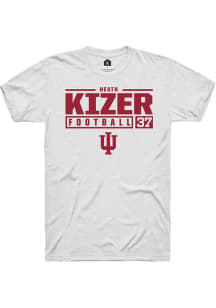 Heath Kizer White Indiana Hoosiers NIL Stacked Box Short Sleeve T Shirt