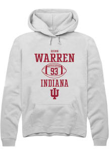 Quinn Warren Rally Mens White Indiana Hoosiers NIL Sport Icon Hooded Sweatshirt