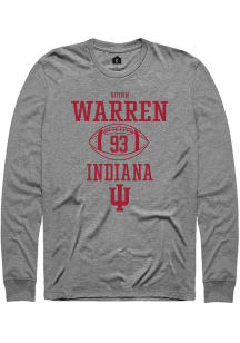 Quinn Warren Rally Mens Graphite Indiana Hoosiers NIL Sport Icon Tee