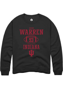 Quinn Warren Rally Mens Black Indiana Hoosiers NIL Sport Icon Crew Sweatshirt