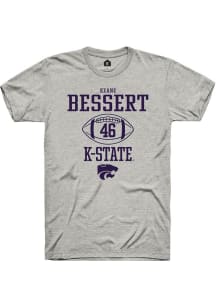 Keane Bessert Ash K-State Wildcats NIL Sport Icon Short Sleeve T Shirt