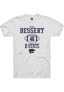 Keane Bessert White K-State Wildcats NIL Sport Icon Short Sleeve T Shirt