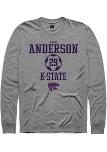 Adah Anderson Rally Mens Graphite K-State Wildcats NIL Sport Icon Tee