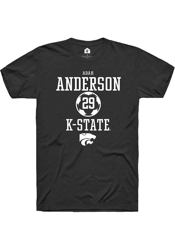 Adah Anderson K-State Wildcats Black Rally NIL Sport Icon Short Sleeve T Shirt