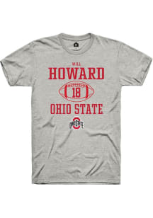 Will Howard Ash Ohio State Buckeyes NIL Sport Icon Short Sleeve T Shirt