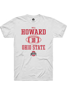 Will Howard White Ohio State Buckeyes NIL Sport Icon Short Sleeve T Shirt