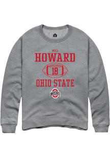 Will Howard Rally Mens Graphite Ohio State Buckeyes NIL Sport Icon Crew Sweatshirt