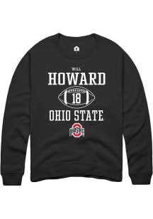 Will Howard Rally Mens Black Ohio State Buckeyes NIL Sport Icon Crew Sweatshirt