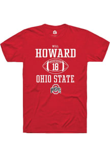 Will Howard Red Ohio State Buckeyes NIL Sport Icon Short Sleeve T Shirt