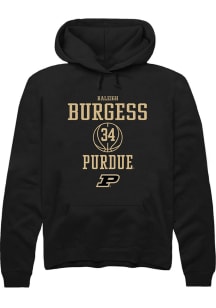 Raleigh Burgess Rally Mens Black Purdue Boilermakers NIL Sport Icon Hooded Sweatshirt
