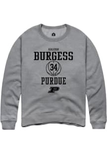 Raleigh Burgess Rally Mens Graphite Purdue Boilermakers NIL Sport Icon Crew Sweatshirt