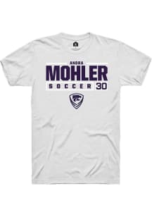 Andra Mohler White K-State Wildcats NIL Stacked Box Short Sleeve T Shirt