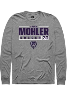 Andra Mohler Rally Mens Graphite K-State Wildcats NIL Stacked Box Tee