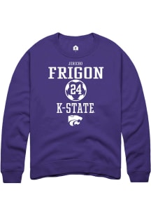 Jericho Frigon  Rally K-State Wildcats Mens Purple NIL Sport Icon Long Sleeve Crew Sweatshirt