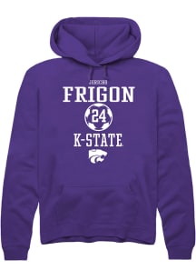 Jericho Frigon  Rally K-State Wildcats Mens Purple NIL Sport Icon Long Sleeve Hoodie