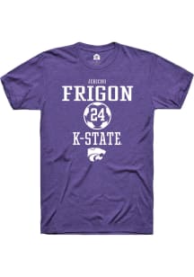 Jericho Frigon  K-State Wildcats Purple Rally NIL Sport Icon Short Sleeve T Shirt