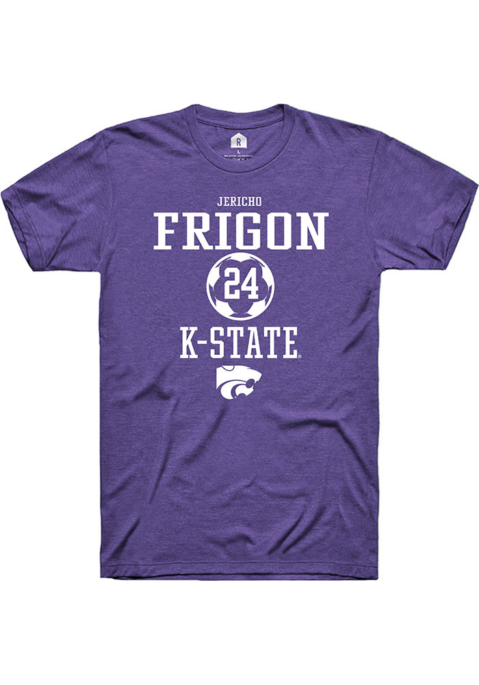 Jericho Frigon K-State Wildcats Purple Rally NIL Sport Icon Short Sleeve T Shirt