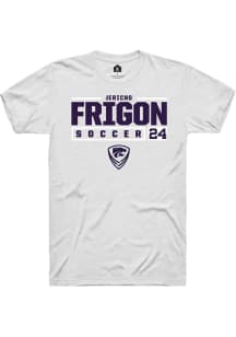 Jericho Frigon  K-State Wildcats White Rally NIL Stacked Box Short Sleeve T Shirt