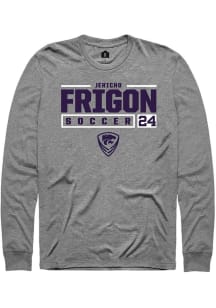 Jericho Frigon Rally Mens Graphite K-State Wildcats NIL Stacked Box Tee