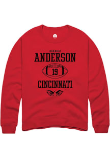 Dakarai Anderson Rally Mens Red Cincinnati Bearcats NIL Sport Icon Crew Sweatshirt