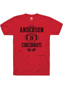 Dakarai Anderson Red Cincinnati Bearcats NIL Sport Icon Short Sleeve T Shirt