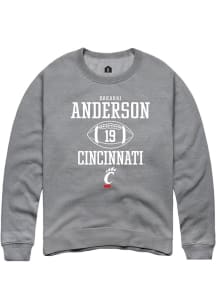 Dakarai Anderson Rally Mens Graphite Cincinnati Bearcats NIL Sport Icon Crew Sweatshirt