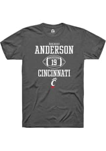 Dakarai Anderson Dark Grey Cincinnati Bearcats NIL Sport Icon Short Sleeve T Shirt