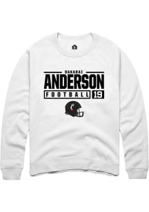 Dakarai Anderson Rally Mens White Cincinnati Bearcats NIL Stacked Box Crew Sweatshirt