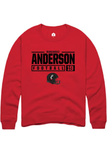 Dakarai Anderson Rally Mens Red Cincinnati Bearcats NIL Stacked Box Crew Sweatshirt