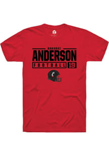 Dakarai Anderson Red Cincinnati Bearcats NIL Stacked Box Short Sleeve T Shirt