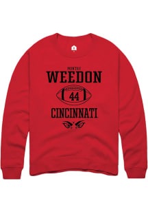 Montay Weedon Rally Mens Red Cincinnati Bearcats NIL Sport Icon Crew Sweatshirt