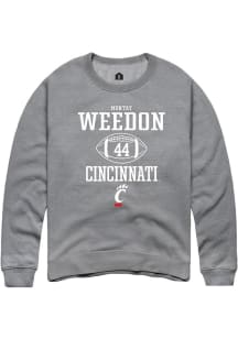 Montay Weedon Rally Mens Graphite Cincinnati Bearcats NIL Sport Icon Crew Sweatshirt