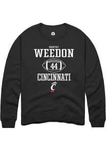 Montay Weedon Rally Mens Black Cincinnati Bearcats NIL Sport Icon Crew Sweatshirt