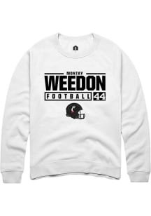 Montay Weedon Rally Mens White Cincinnati Bearcats NIL Stacked Box Crew Sweatshirt