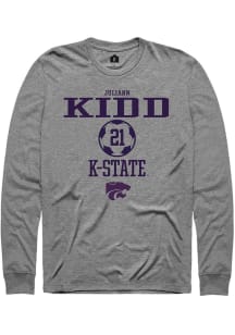 Juliann Kidd Rally Mens Graphite K-State Wildcats NIL Sport Icon Tee