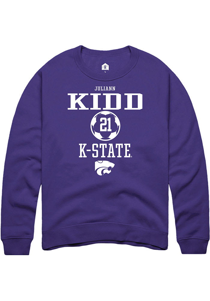 Juliann Kidd Rally K-State Wildcats Mens Purple NIL Sport Icon Long Sleeve Crew Sweatshirt