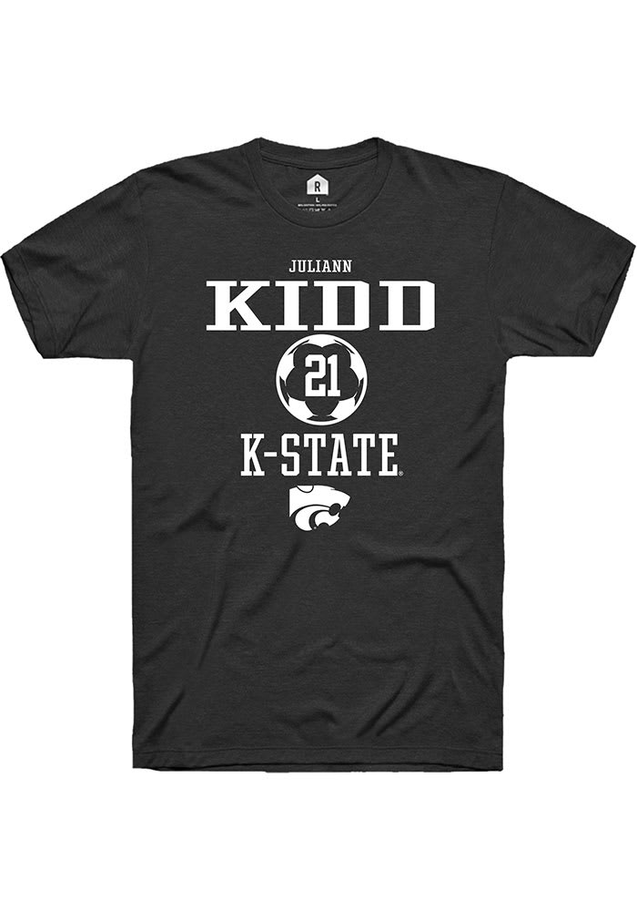 Juliann Kidd K-State Wildcats Black Rally NIL Sport Icon Short Sleeve T Shirt