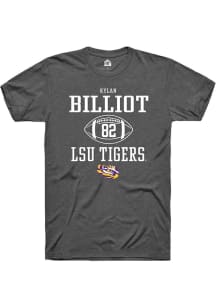 Kylan Billiot  LSU Tigers Dark Grey Rally NIL Sport Icon Short Sleeve T Shirt