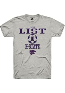 Porter List Ash K-State Wildcats NIL Sport Icon Short Sleeve T Shirt