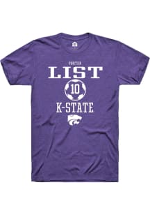 Porter List Purple K-State Wildcats NIL Sport Icon Short Sleeve T Shirt