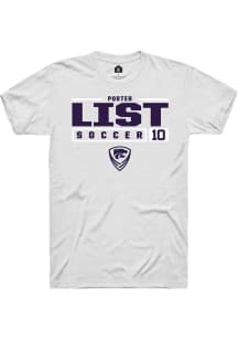 Porter List White K-State Wildcats NIL Stacked Box Short Sleeve T Shirt